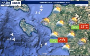 Read more about the article ΔΕΛΤΙΟ ΚΑΙΡΟΥ ΗΛΕΙΑΣ 20-25.9.2019