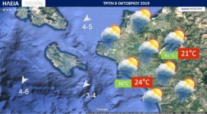Read more about the article ΔΕΛΤΙΟ ΚΑΙΡΟΥ ΗΛΕΙΑΣ ΤΡΙΤΗ 8 – 12.10