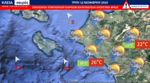 Read more about the article ΔΕΛΤΙΟ ΚΑΙΡΟΥ ΗΛΕΙΑΣ ΤΡΙΤΗ 12 – ΣΑΒΒΑΤΟ 16.11