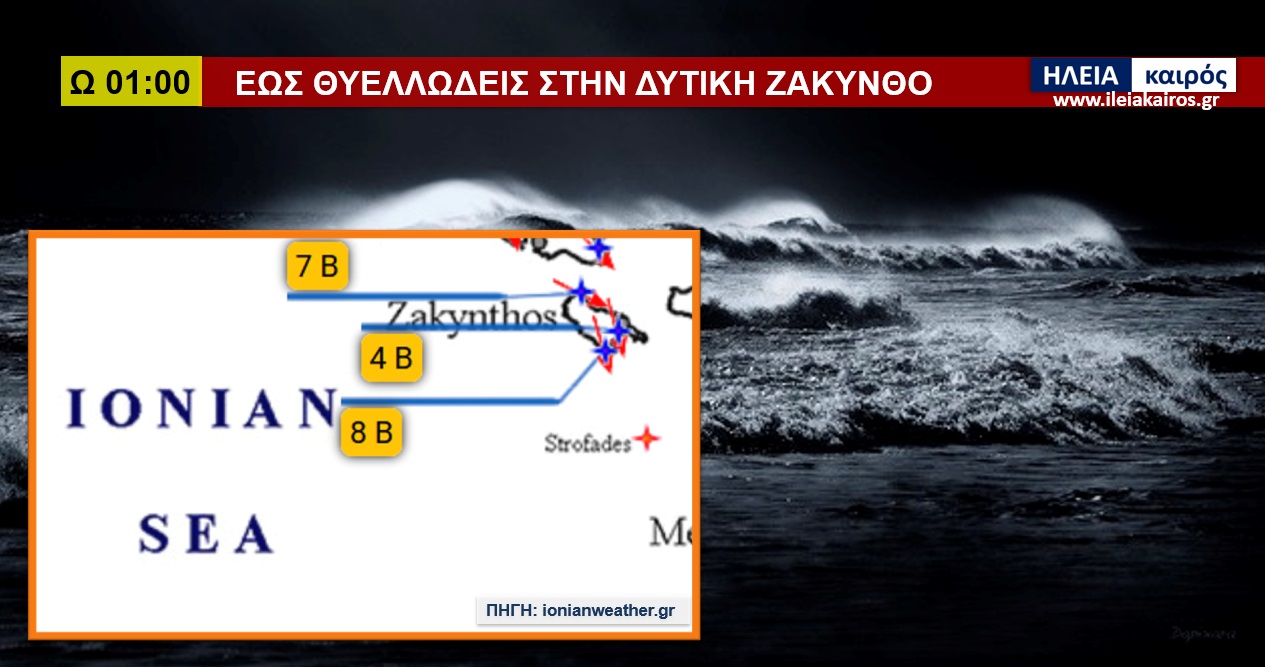 You are currently viewing Ζάκυνθος: Τα 8 μποφόρ φτάνει ο μαΐστρος στα δυτικά του νησιού
