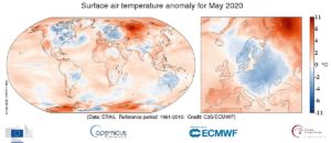 Read more about the article Copernicus: Ο Μάιος του 2020 ήταν ο πιο ζεστός που έχει ποτέ καταγραφεί