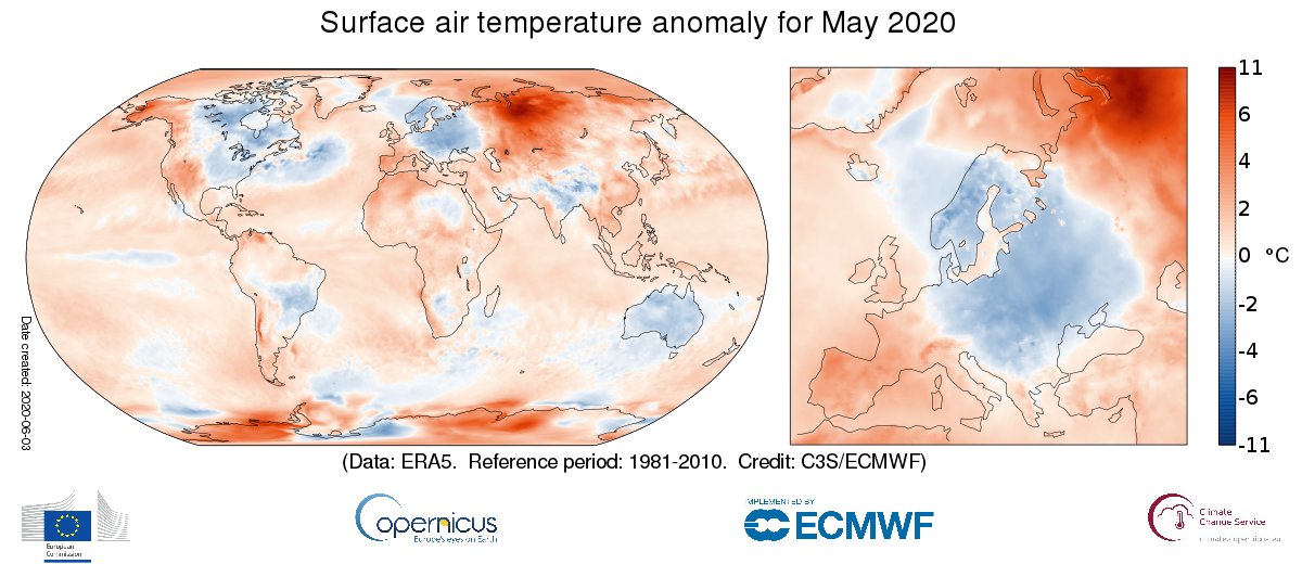 You are currently viewing Copernicus: Ο Μάιος του 2020 ήταν ο πιο ζεστός που έχει ποτέ καταγραφεί