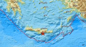 Read more about the article Kρήτη: Ισχυρή σεισμική δόνηση νότια του Ηρακλείου
