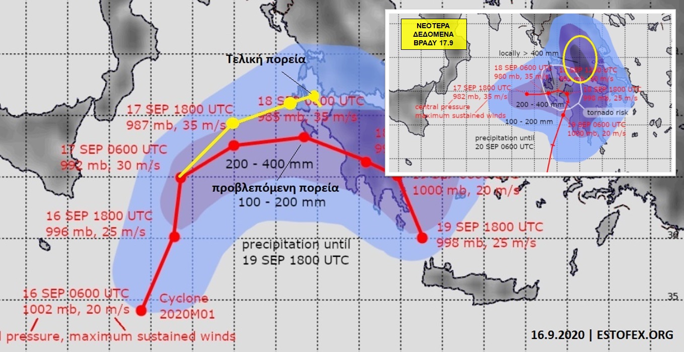 You are currently viewing Η 80km βορειότερη πορεία του κυκλώνα γλίτωσε την Ηλεία