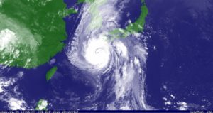 Read more about the article Ο ισχυρός τυφώνας Χάϊσεν απειλεί την Ιαπωνία