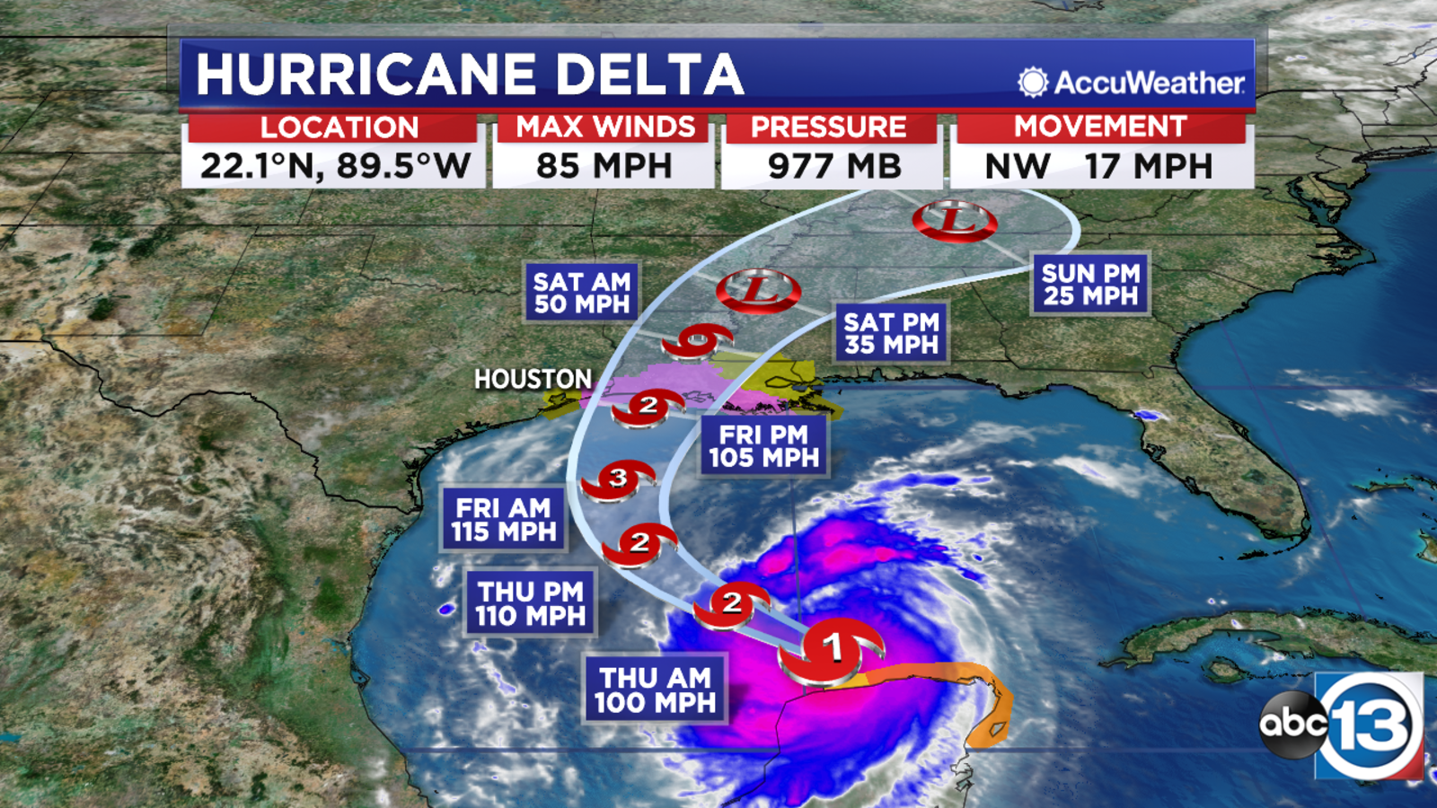 You are currently viewing ΗΠΑ: Προσεγγίζει την Λουιζιάνα με ανέμους 185 χλμ. ο τυφώνας Δέλτα