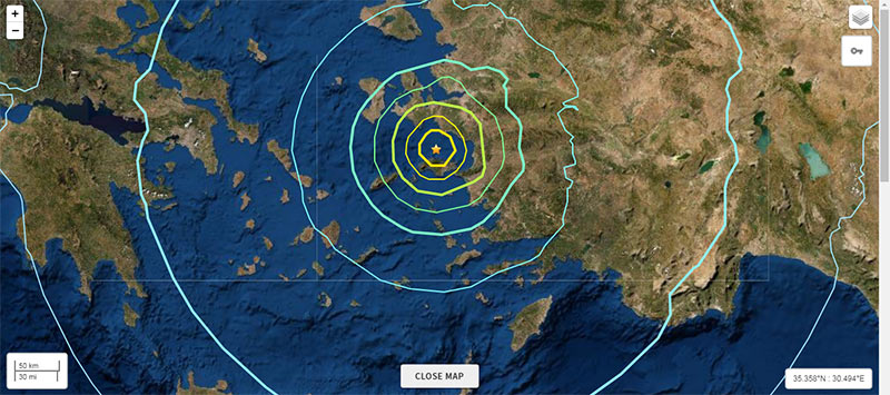 You are currently viewing Σφοδρός σεισμός 7R με τσουνάμι στην Σάμο (πρώτες εικόνες)