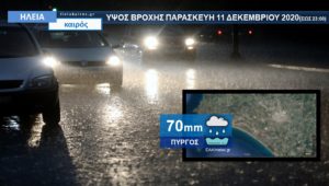 Read more about the article Πύργος: 70 χιλιοστά βροχής σε λιγότερο από 24 ώρες!