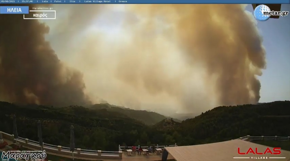 You are currently viewing Χρονογράφημα πυρκαγιάς 2ης ημέρας Aρχ.Ολυμπίας 5/8/2021